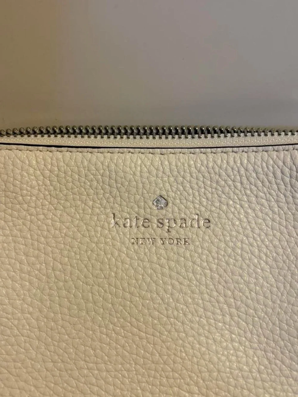 Kate Spade White Pebbled Leather Crossbody Bag